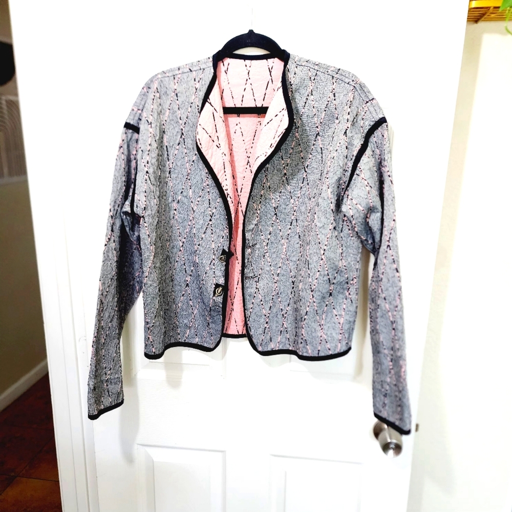 BELUVA SAN FRANCISCO REVIRSIBLE BLAZER JACKET (no size tag)